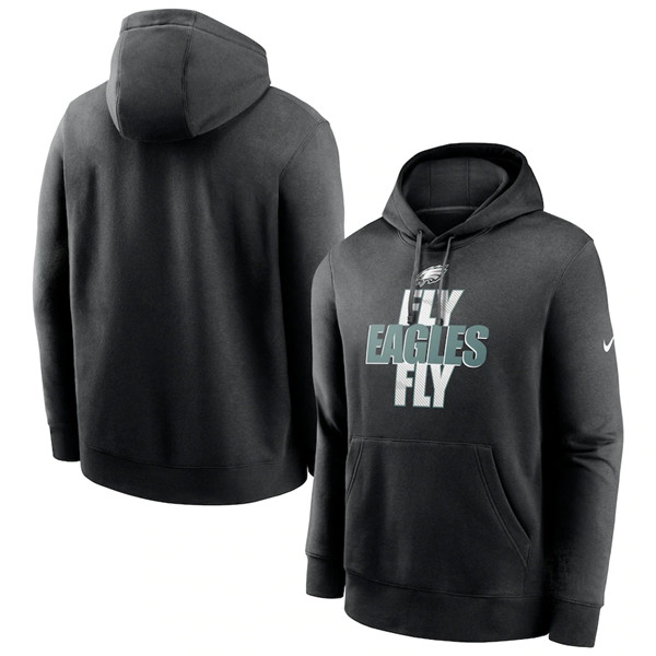 Men's Black Philadelphia Eagles Fan Gear Local Club  Pullover Hoodie